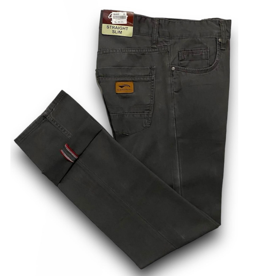 Celana Kanvas Panjang Cardinal Pria//Celana katun Kanvas Cardinal Import//Bahan Katun Linen