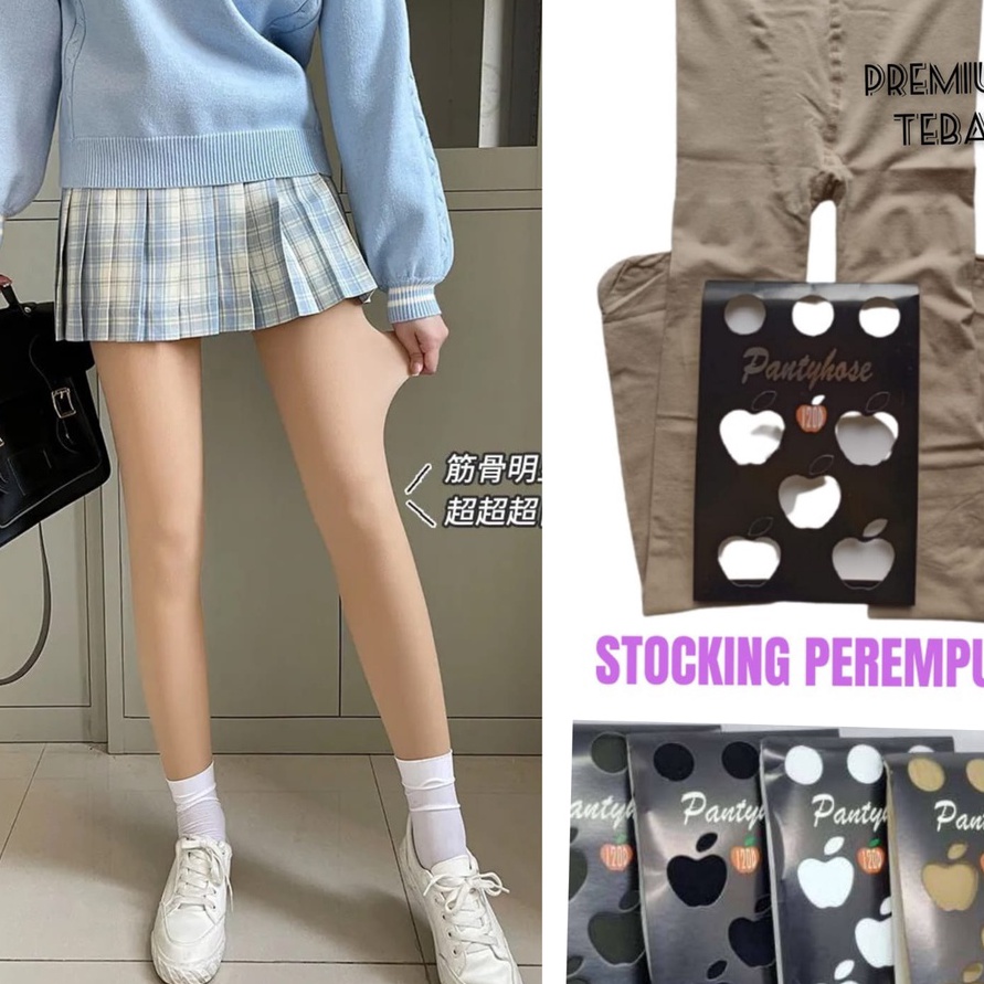 KP8 Stocking Panty Wanita Original Apple PantyHose Nutup Kaki Bahan Tebal Lembut Elastis  Kaos Kaki 