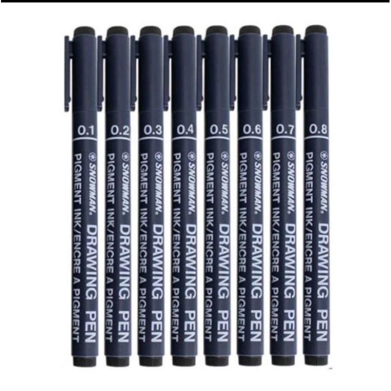 

drawing pen snowman bijian