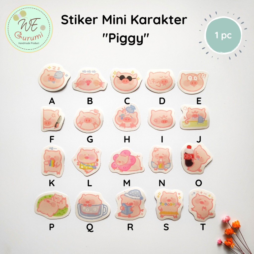 

Stiker Mini Scrapbook DIY Dekorasi Karakter Part 2