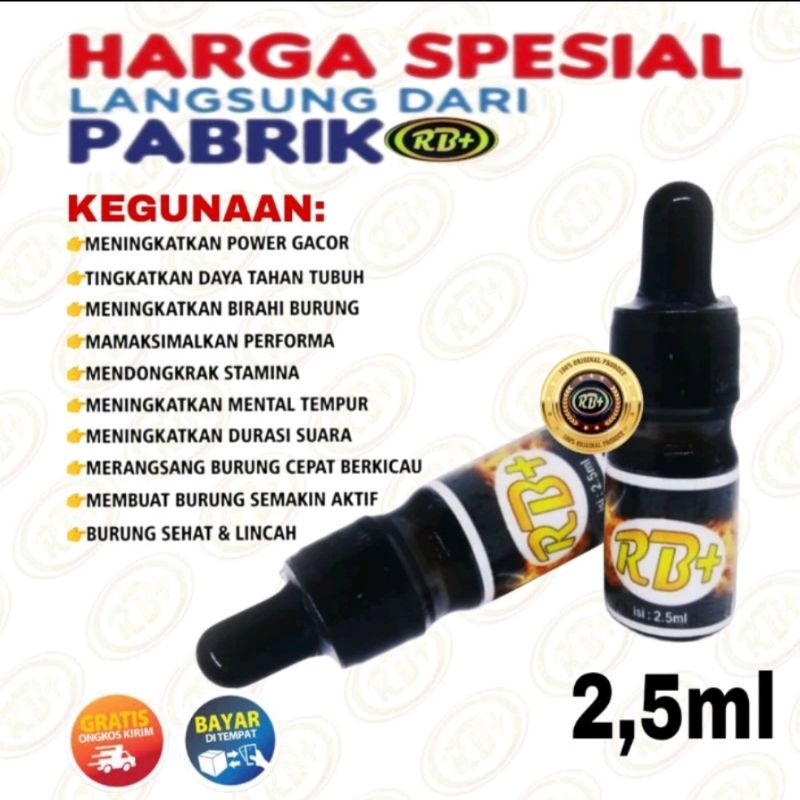 RB+ VITAMIN BURUNG HARIAN LOMBA RB+ PENGGACOR BURUNG