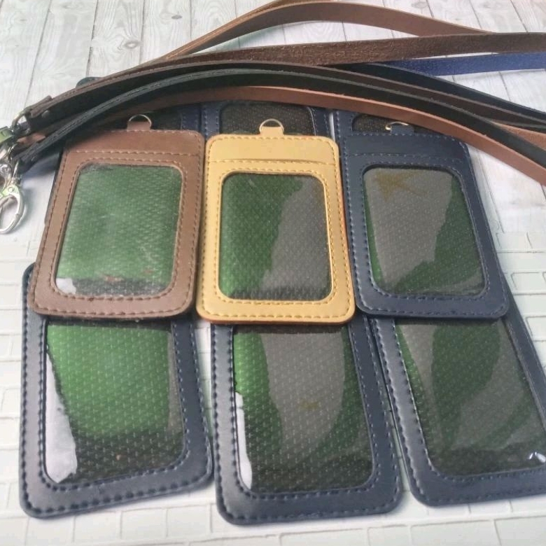 

Name tag holder kulit id card kulit