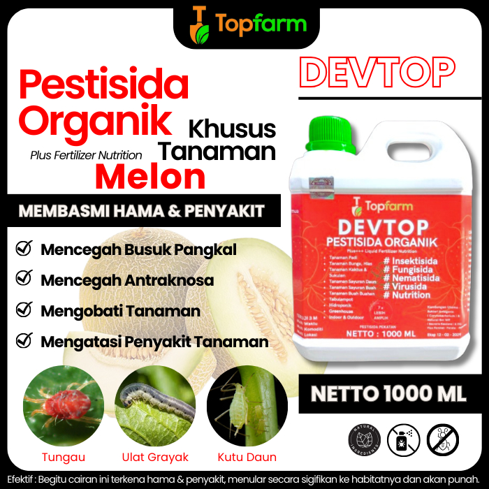 Terlaris Obat Semprot Hama Daun Melon / Obat Hama Melon / Obat Hama Daun Tanaman Melon / Obat Hama