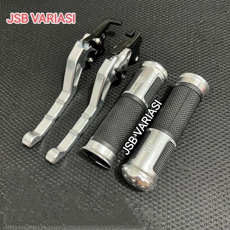 Handgrip Monster Jalu Pendek + Handle Rem Stelan Cnc / Nmax Aerox Vario Beat Mio Vixion rx king mong
