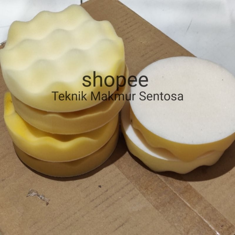 Busa Mesin Poles 5" Set Isi 6pcs Spon Polisher Sponge 5 Inch