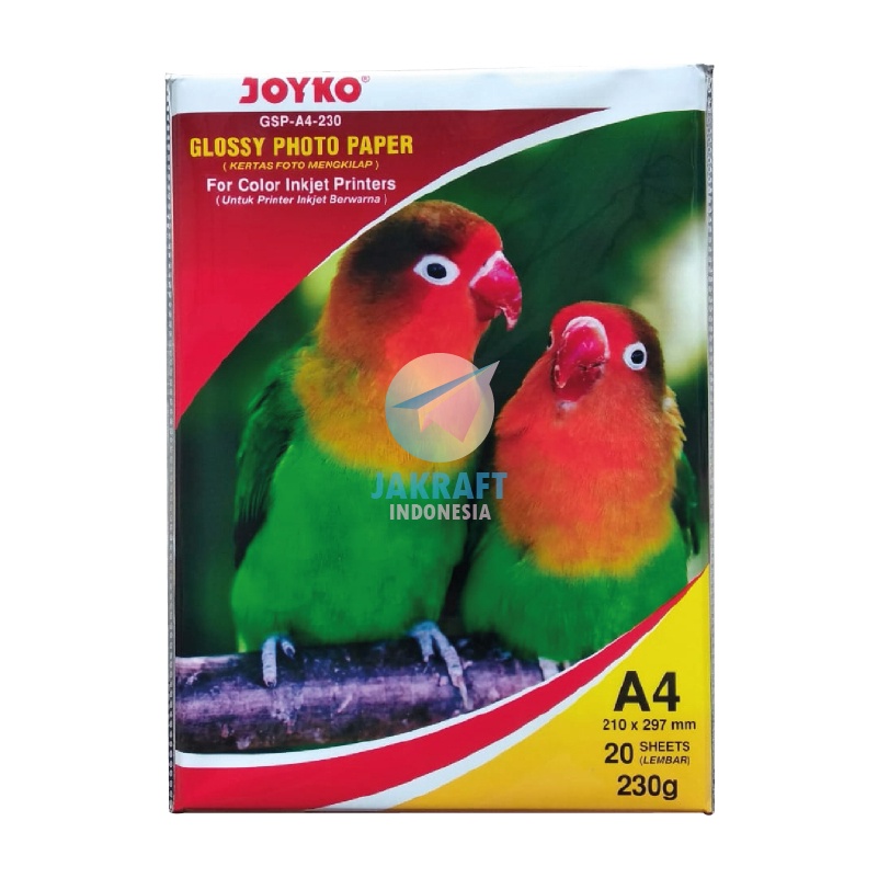 

CEPAT 2 Lembar Kertas Foto A4 Tebal JOYKO 23 Gr Gsm Gram Glossy Photo Paper GSPA423