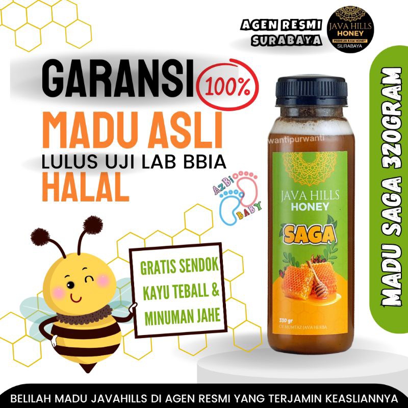 

AZBI ❤️ Madu Saga Obat Herbal Amandel Batuk Demam Sariawan PANAS DALAM GONDONGAN 100% Raw Honey Javahills Mumtaz Java Herba 320gram