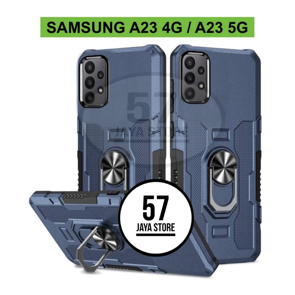 Case Hp Samsung A23 4G / A23 5G Hit Eye Ring Robot Model Baru Hard Case Silicon Standing New Cover