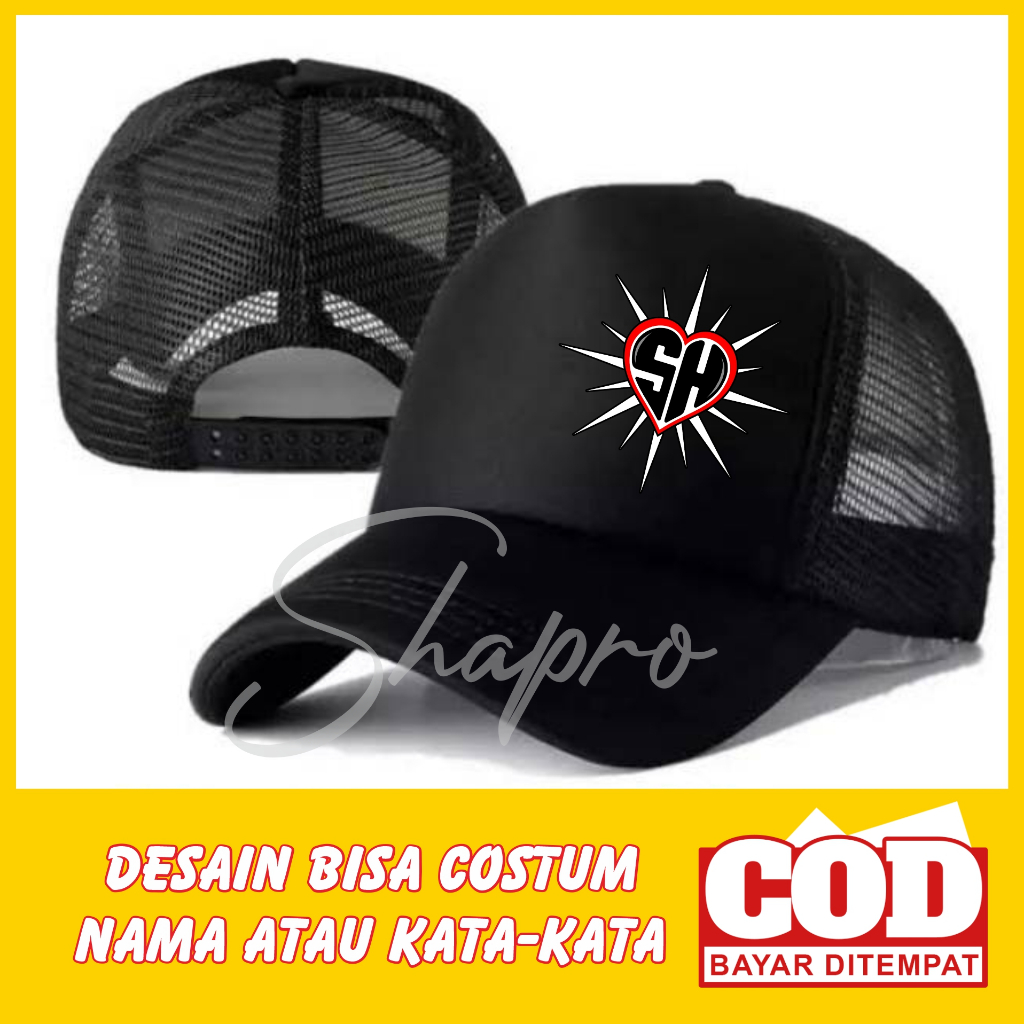 TOPI HATI BERSINAR TOPI SILAT PSHT SH TERATE TOPI COSTUM PRIA WANITA DEWASA