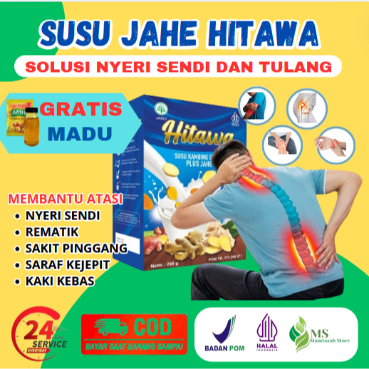 

[ BELI 1 GRATIS JAHE ] [ BELI 3 GRATIS MADU ] [ BISA COD + GARANSI ] HITAWA Susu Kambing Etawa Plus Herbal Jahe Kunyit Temulawak Mengatasi Nyeri Sendi Lutut Pinggang Rematik Asam Urat Kolesterol