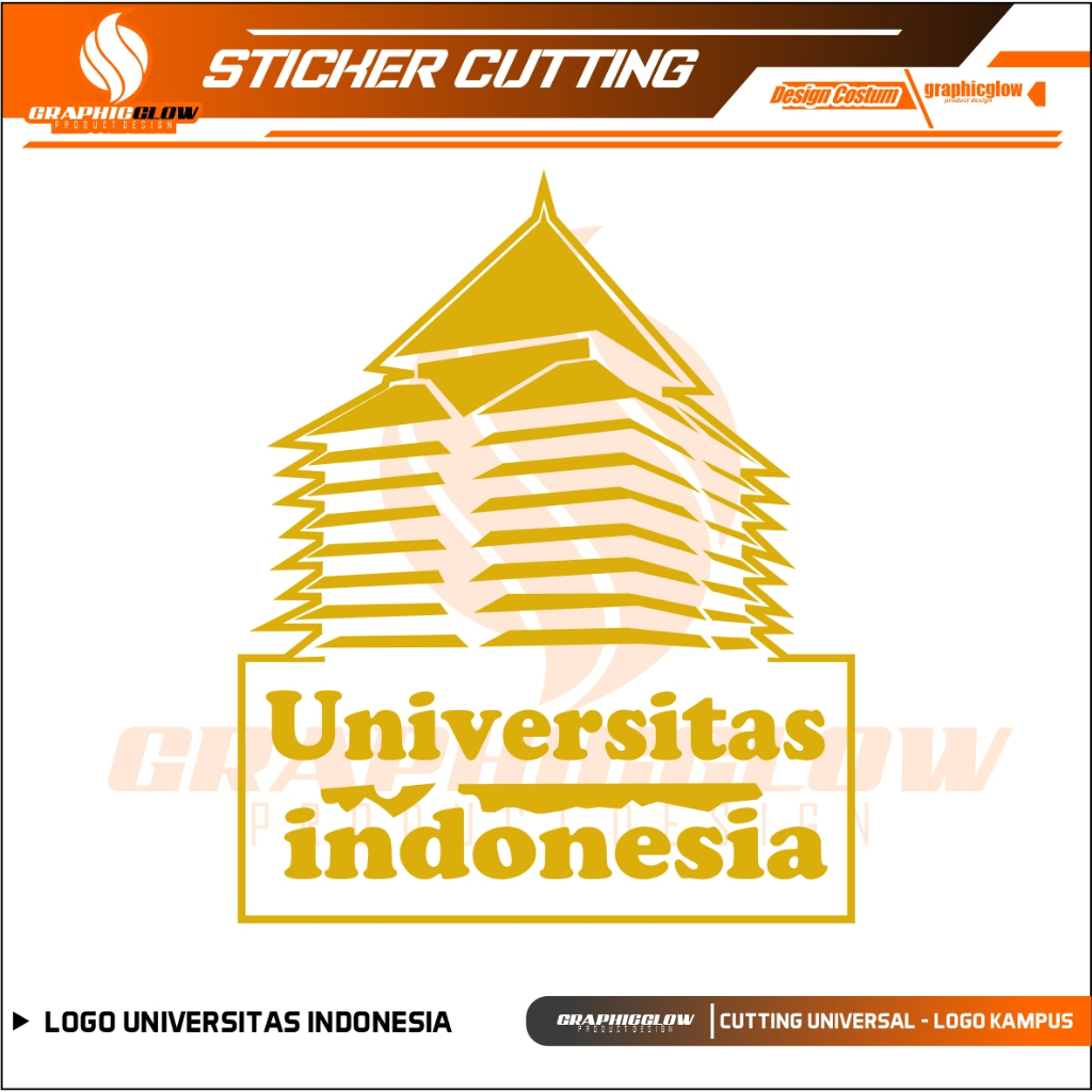 STICKER LOGO UI ; STICKER LOGO UNIVERSITAS INDONESIA ; STICKER MOBIL UI STIKER KACA MOBIL STIKER LAP