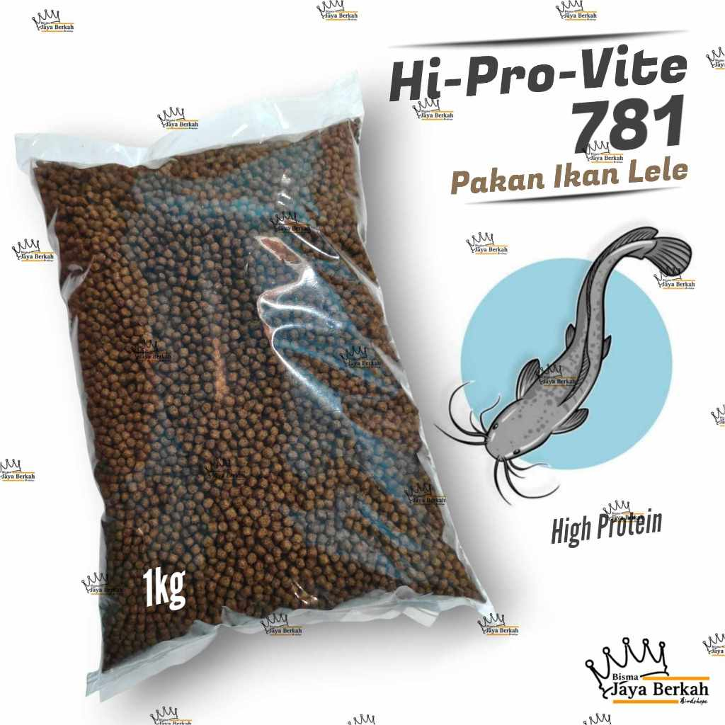 Pakan Pelet Ikan Lele HI-PRO-VITE 781-1, 781-2,781-3
