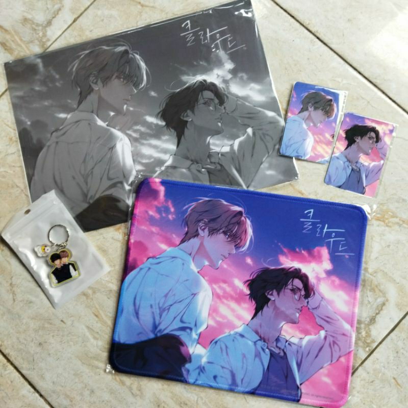 (Ready Stock) SEALED Mousepad LITC Photocard Official LITC manhwa bl Lost In The Clouds Official W S