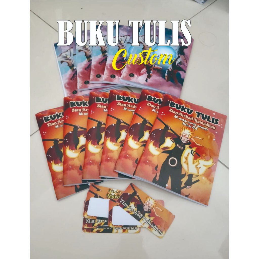 

BUKU TULIS SEKOLAH CUSTOM COVER & ISI / BUKU TULIS FOTO ANAK / BUKU TULIS COSTUM DESAIN