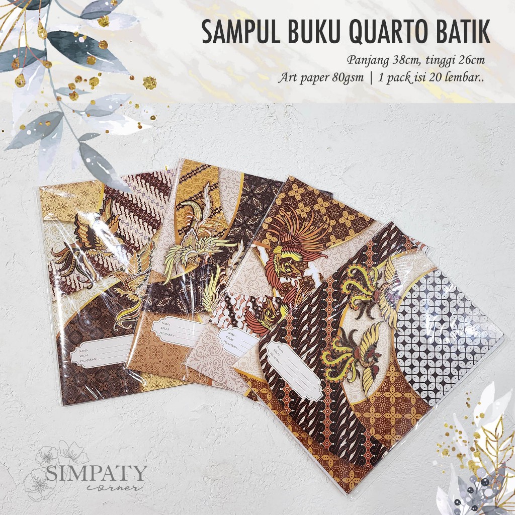 

Sampul Buku Kuarto batik burung Simpaty | Cover Buku | Penutup Buku Sidu