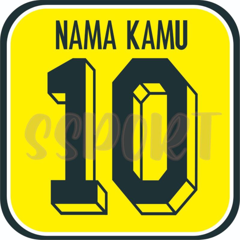 sablon Jersey, sablon setrika, namset Jersey, sablon nama dan nomer, sablon custom