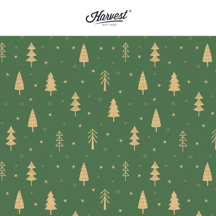 

LUAR BIASA Kertas Kado Natal Harvest Wrapping Paper Xmas Shining Green Tree