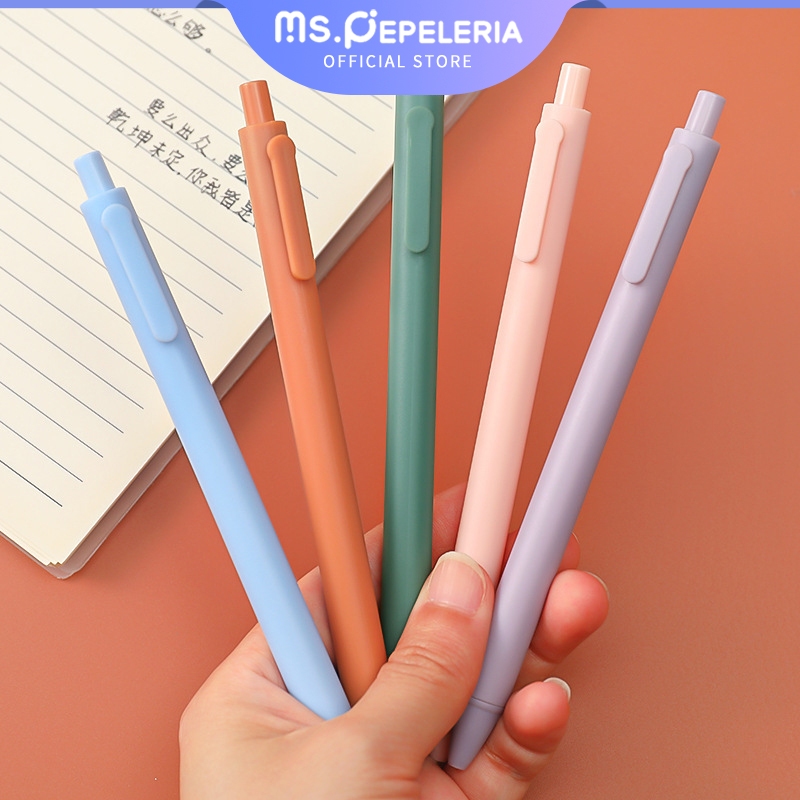 

pulpen gel 0.5mm Macaron Tinta Hitam/morandi Gel pen Alat Tulis Perlengkapan Sekolah-Ms.Pepeleria