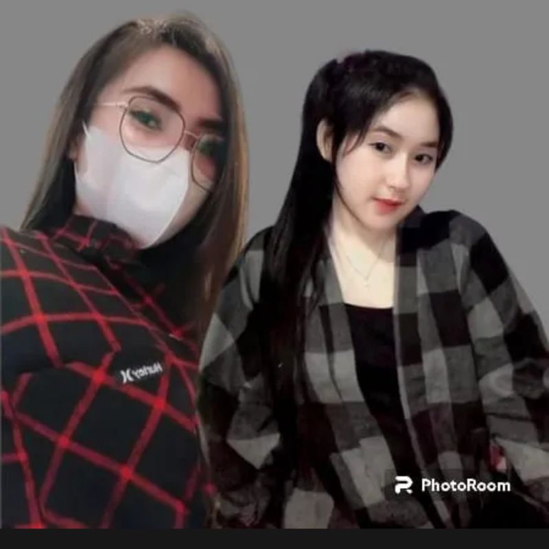 Flanel Catur Abu & Garis Merah Oversize XXL XXXL XXXXL