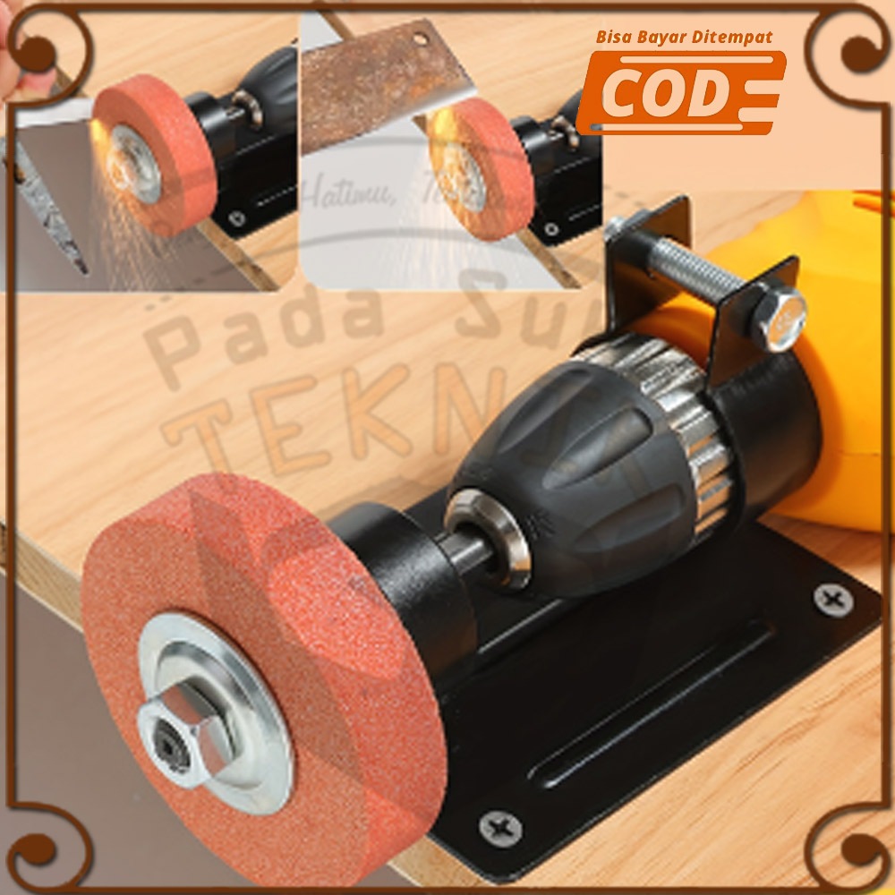 Set Adaptor Roda Gerinda Manual Adaptor Batu dudukan Bor Listrik Poles
