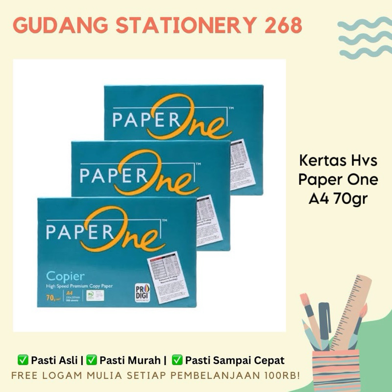 

Kertas Hvs Paper One A4 70gr / Kertas Paper One Hvs A4 70gr Berkualitas