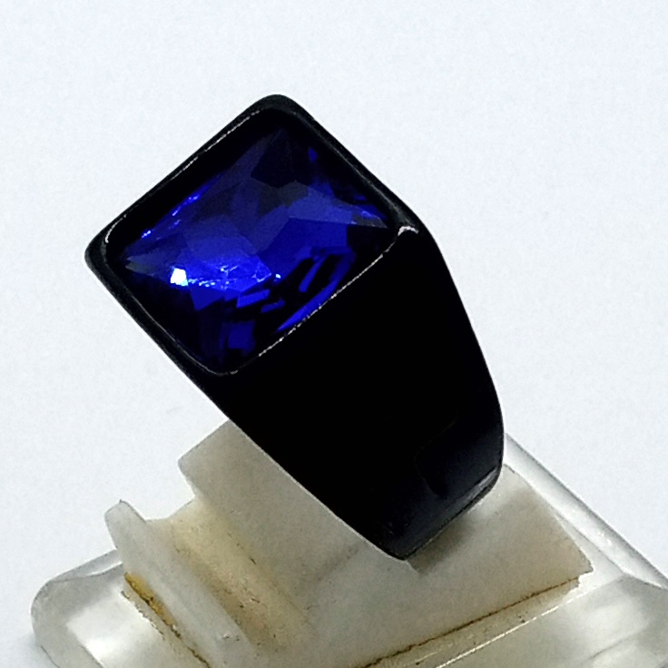 cincin batu akik king safir ring warna hitam