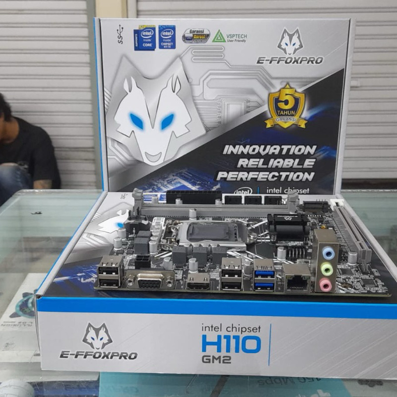 MOTHERBOARD EFFOXPRO H110 LGA 1151 GEN 6-9