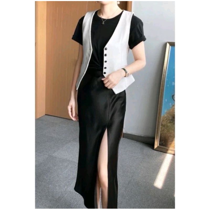 rompi kulit wanita / vest / rompi wanita