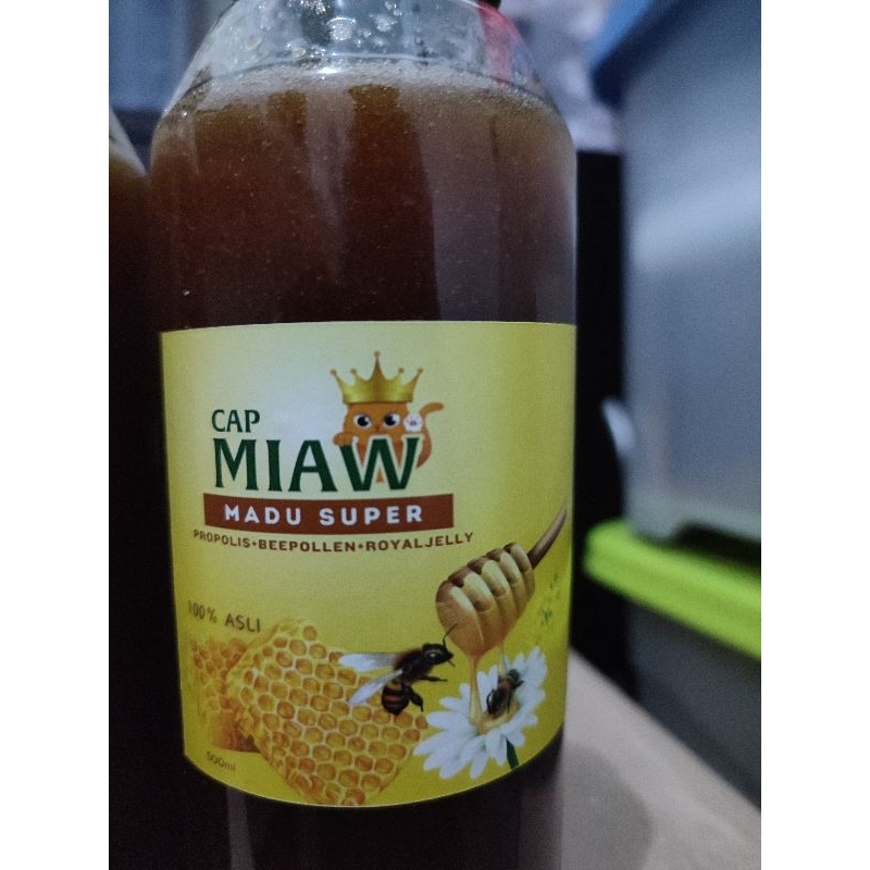 

Madu Super 4 in 1 Madu + Propolis + Royaljelly + Beepollen | 100% Murni Cap Miaw