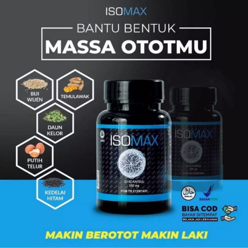 ISOMAX Isi 60 Kapsul,Suplemen Penambah Nutrisi Pada Otot.