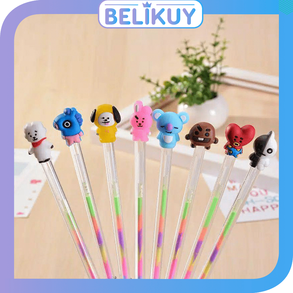 

Belikuy COD Pena Gel Warna Motif KPop / Pena Glitter Karakter Produk Import Murah U140
