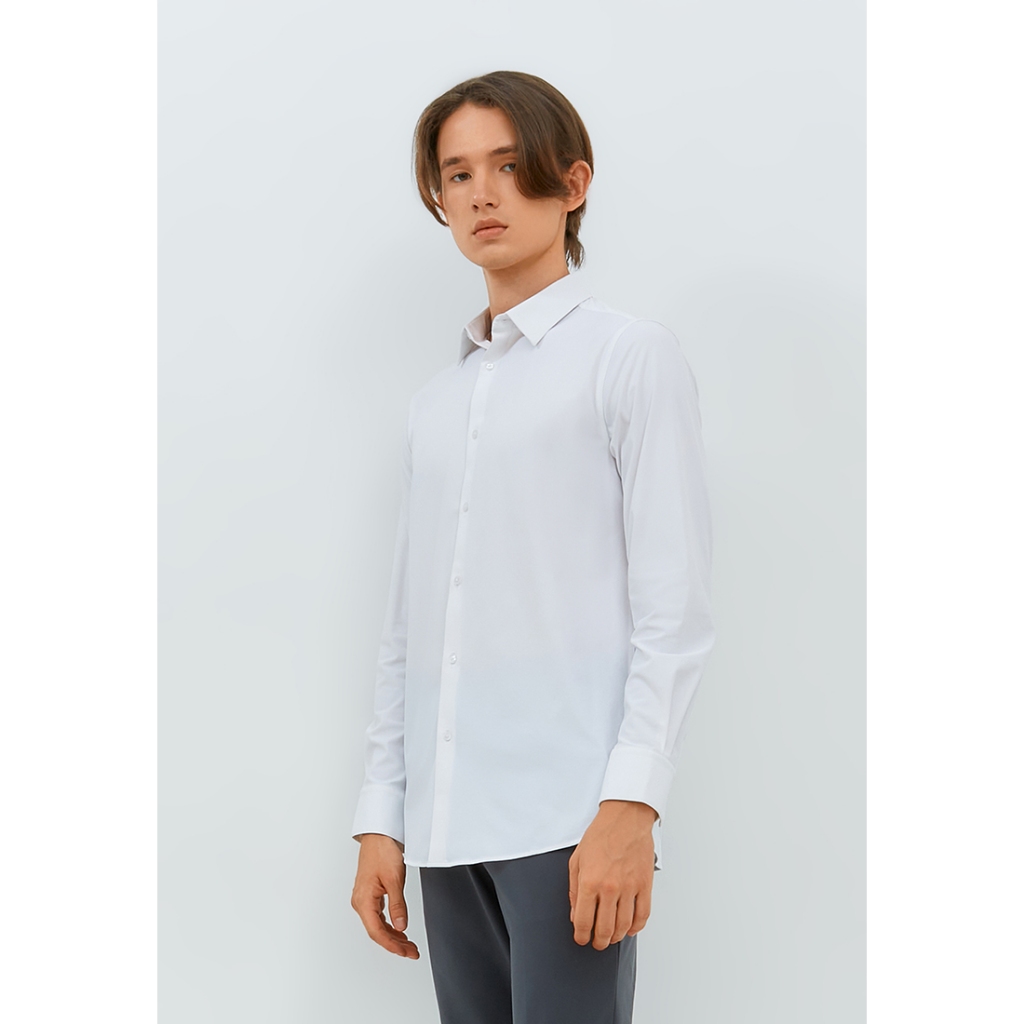 Jobb Beverly Kemeja Pria Lengan Panjang Slim Fit Putih