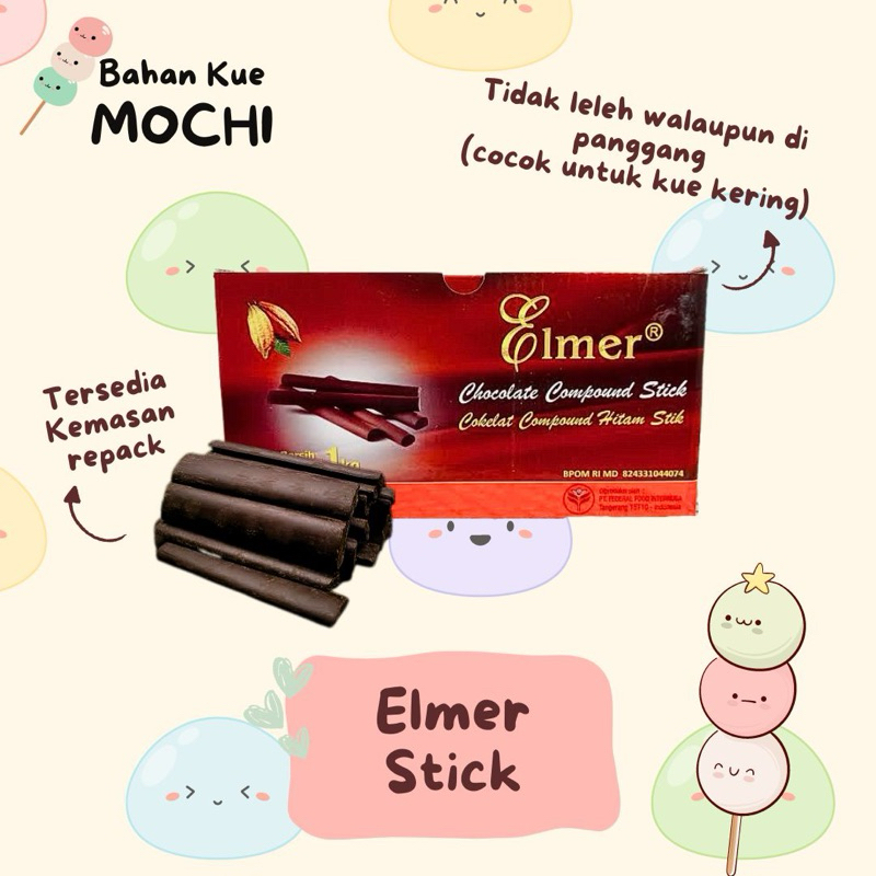 

Elmer Stick / Elmer Coklat Compound Stick 100gr / Coklat Stik Elmer Repack 100gr