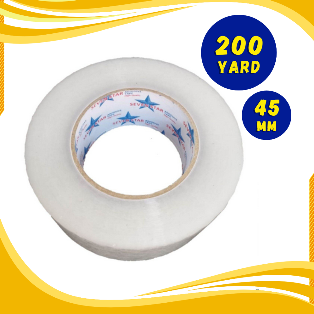 

(TEBAL) LAKBAN PUTIH SEVEN STAR TAPE 45 MM X 200 YARD