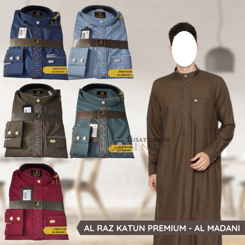 Jubah Saudi | Gamis Pria | Al Raz Bordir Almadani - Pusat Grosir Alnoor