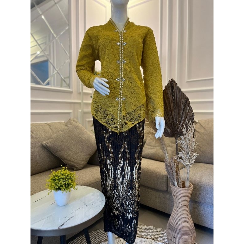 SET KEBAYA ENCIM MODERN / KEBAYA BROKAT ENCIM / KEBAYA WISUDA MODERN BRUKAT