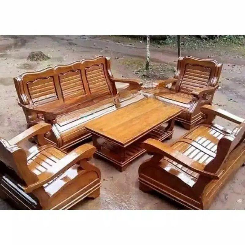 Kursi Meja Tamu Gajah Jumbo Jati Mebel Jepara