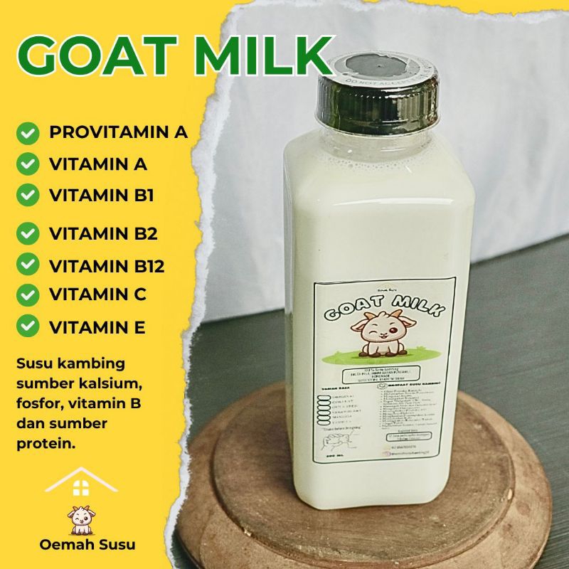 

Susu Segar ( 500 ML ) Goat MiLk - Susu Kambing - Ready To Drink - Gurih