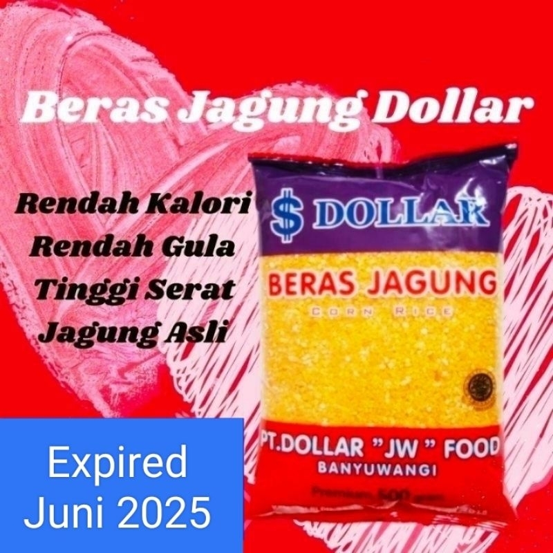 

Beras Jagung | Nasi JAGUNG | Merk DOLLAR 500gr