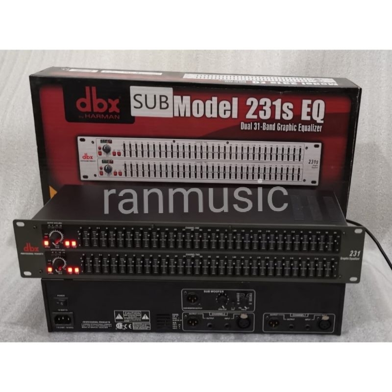 EQ EQUALIZER DBX 231S PLUS SUB HITAM 2x31 BAND