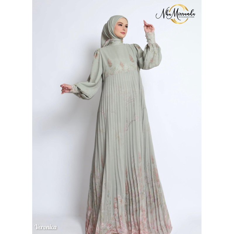 Gamis Bunga Veronica Ori By Nha Mirranda (READY SIAP KIRIM)
