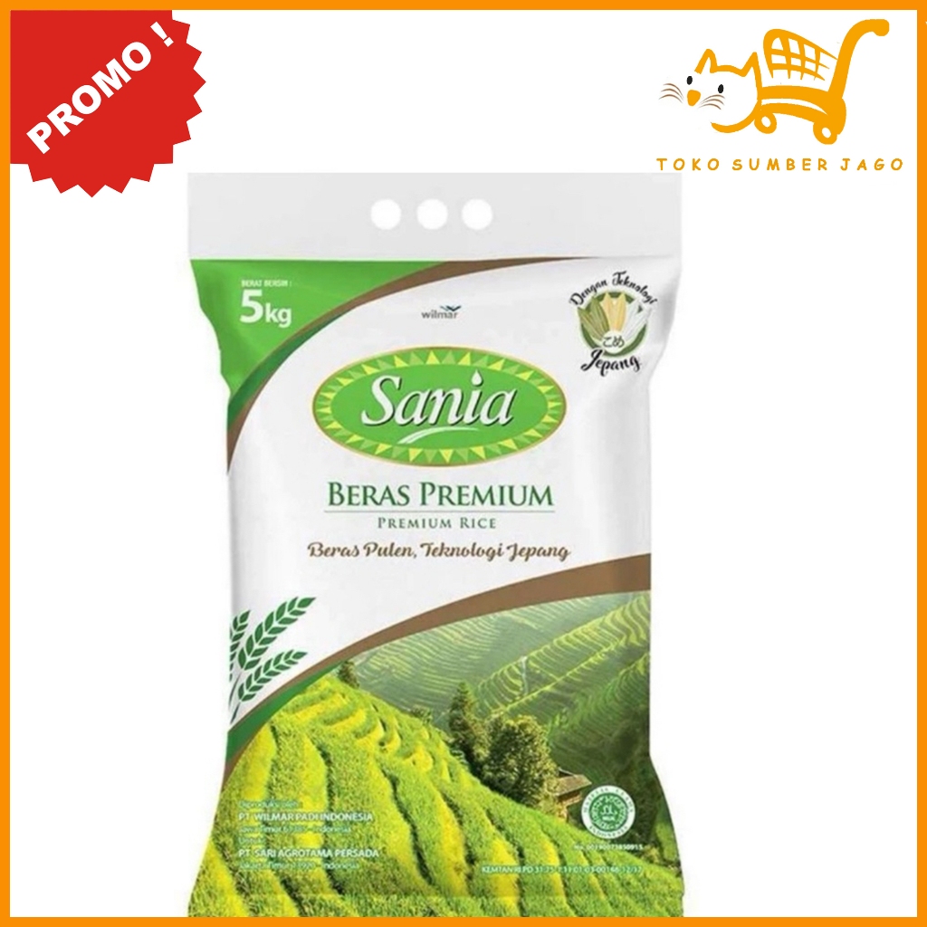 

Sania beras premium 5kg beras pulen