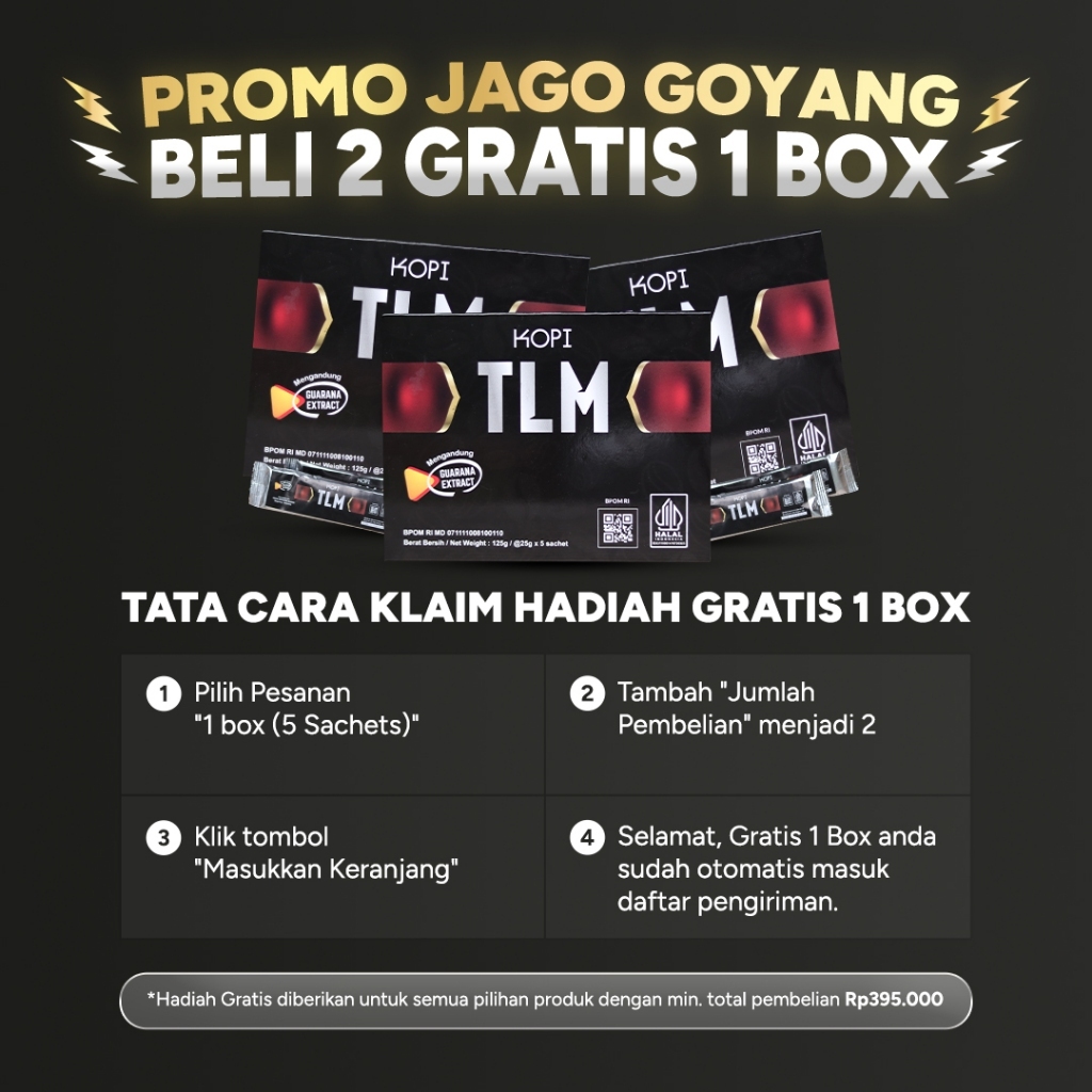 

Kopi Kuat TLM Stamina Pria Dewasa Tahan Lama