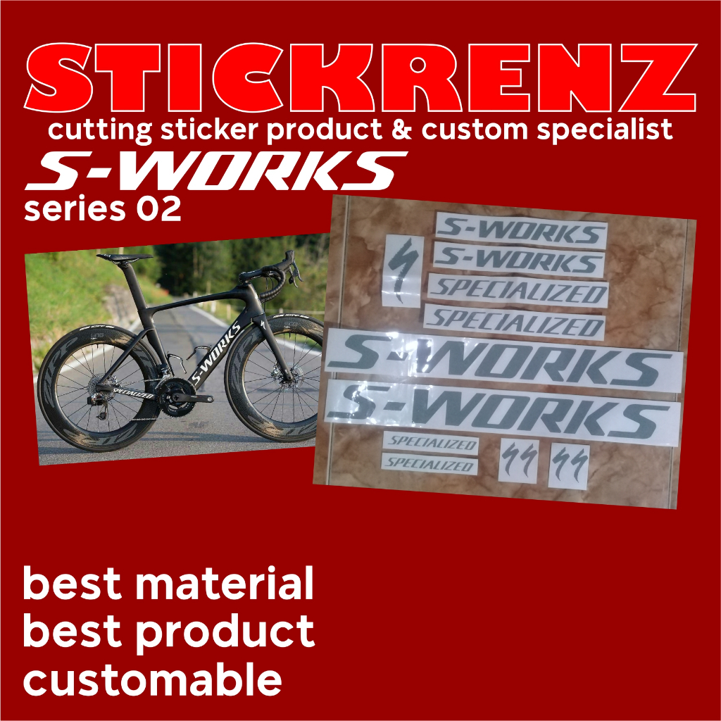 Cutting Sticker Stiker Frame Sepeda S-WORKS 02 Custom