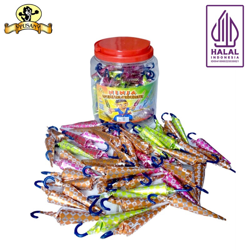 

PUSAN NINJA UMBRELLA CHOCOLATE 225gr ISI 50pcs