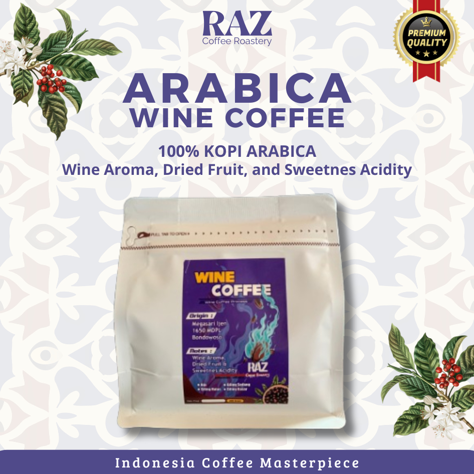 

Arabica Wine - Kopi Arabica - 200 gr - RAZ Coffee