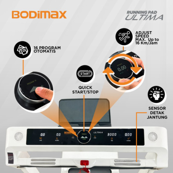 Ready Stock  BODIMAX RUNNING PAD ULTIMA - Treadmill Digital Bodymax terlaris di Banjarmasin Kalimant