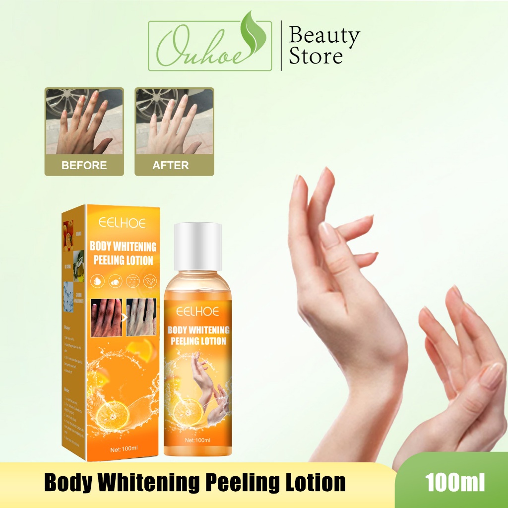 EELHOE Body Whitening Peeling Lotion 100ml - Body Whitening Orange Peeling Lotion Gel /Pemutihan