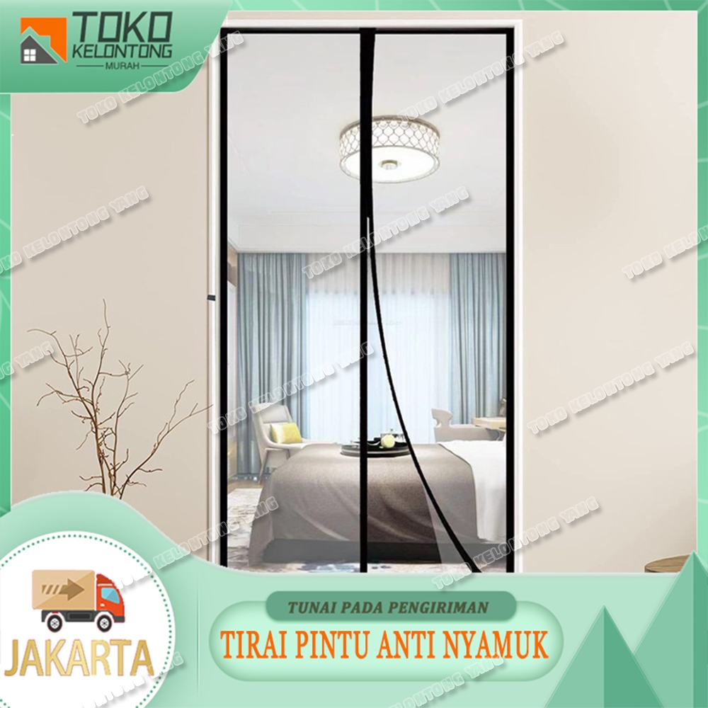 Tirai Anti nyamuk, tirai Anti nyamuk, untuk layar pintu, jaring nyamuk magnetik, jaring penutup otom
