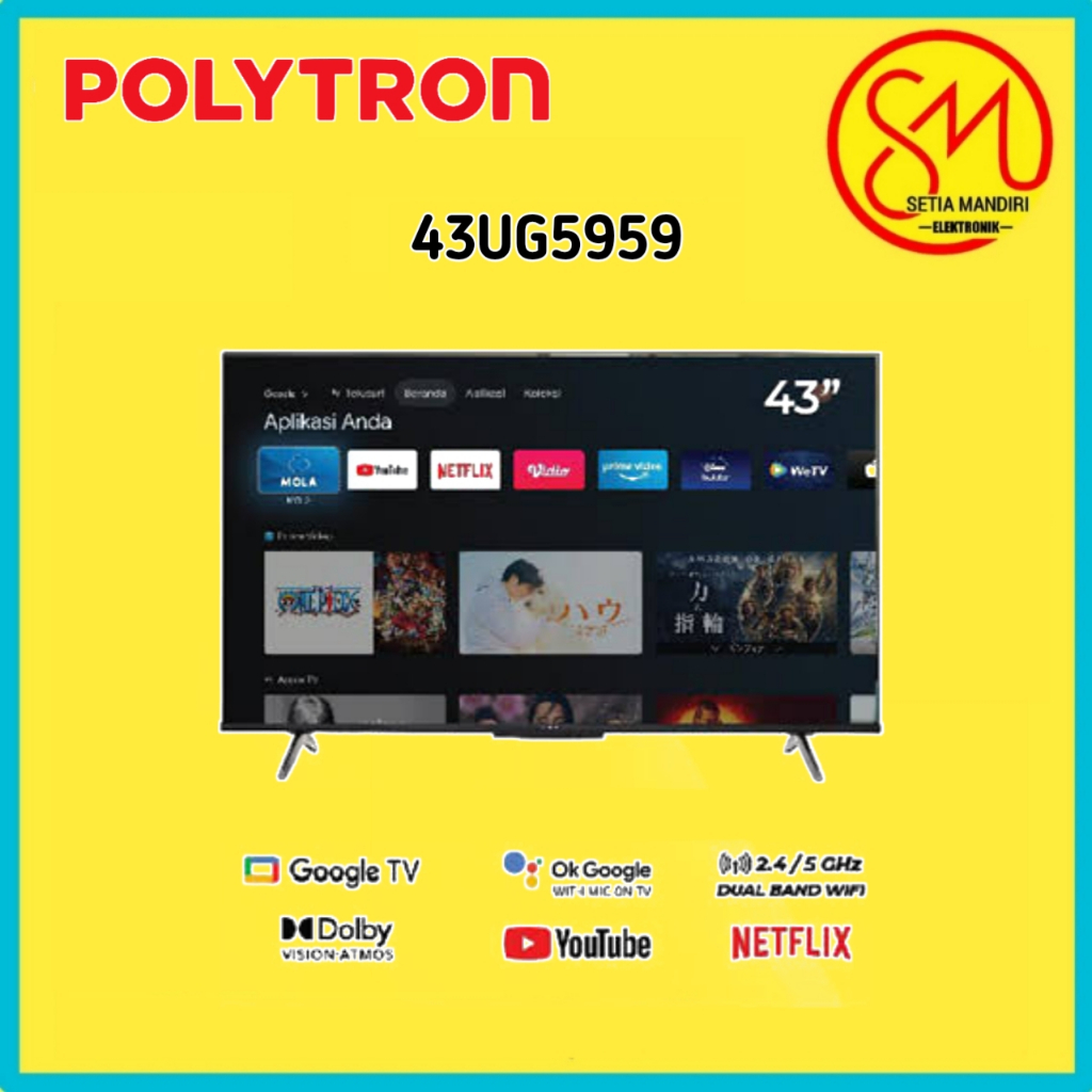 POLYTRON 4K UHD Smart Google TV 43 Inch PLD 43UG5059